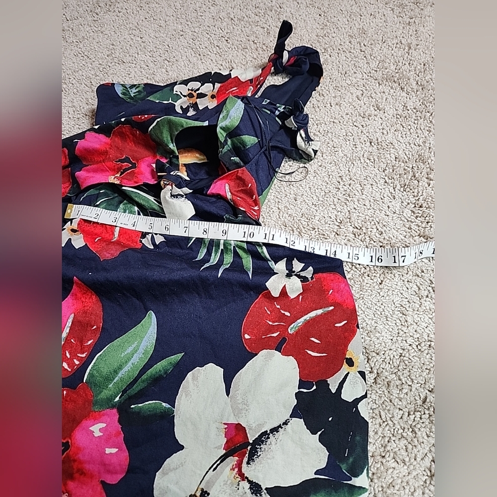 NWT! Zara Tropical Floral Side Tie One Shoulder Dress Size: M - Picture 13 of 13